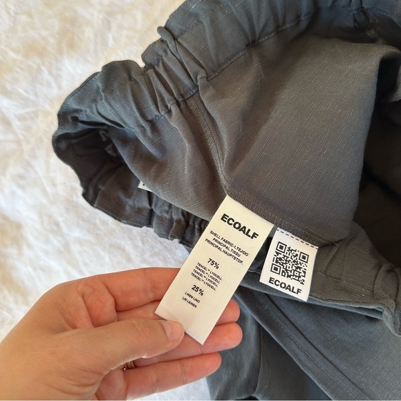 ECOALF Tencel Linen Wide Leg Drawstring Trousers Size Small - Picture 9 of 12